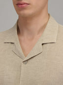 Shirt man xacus solid colour seersucker brown melange_2