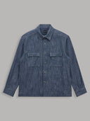 Shirt man xacus solid colour indigo blue jeans_1