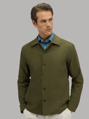 Shirt man xacus solid colour textured army green_3