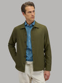 Shirt man xacus solid colour textured army green_7