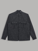 Overshirt man xacus solid colour textured dark grey_1
