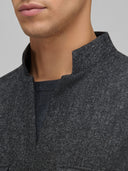 Overshirt man xacus solid colour textured dark grey_2