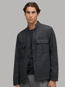 Overshirt man xacus solid colour textured dark grey_3