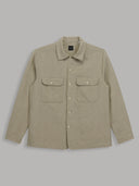 Overshirt man xacus solid colour canvas army green_1