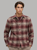 Overshirt man xacus check woven fire red_3