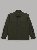 Overshirt man xacus solid colour textured army green_1