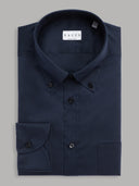 Shirt man xacus solid colour poplin navy blue_1
