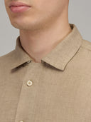 Shirt man xacus solid colour linen sand_2