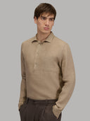 Shirt man xacus solid colour linen sand_3