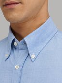 Shirt man xacus solid colour oxford blue_2