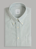 Shirt man xacus stripe oxford forest green_1