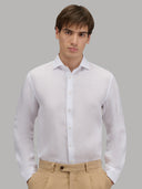 Shirt man xacus solid colour linen off-white_3