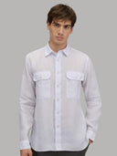 Shirt man xacus solid colour linen off-white_3