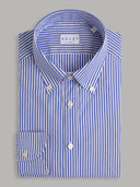 Shirt man xacus stripe poplin navy blue_1