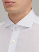 Shirt man xacus solid colour linen white_2