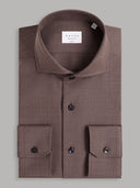 Shirt man xacus solid colour canvas brown_1