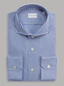 Shirt man xacus stripe poplin navy blue_1