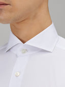 Shirt man xacus solid colour poplin white_2