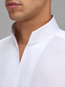 Shirt man xacus solid colour twill white_2