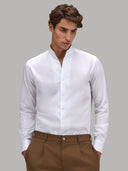 Shirt man xacus solid colour twill white_3