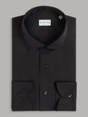 Shirt man xacus solid colour poplin black_1