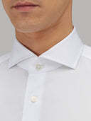 Shirt man xacus solid colour twill white_2