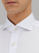 Shirt man xacus solid colour poplin white_2