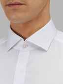 Shirt man xacus solid colour poplin white_2