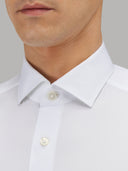 Shirt man xacus solid colour poplin white_2