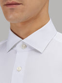 Shirt man xacus solid colour poplin white_2