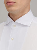 Shirt man xacus solid colour linen white_2