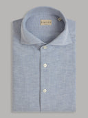 Shirt man xacus solid colour oxford light blue melange_1