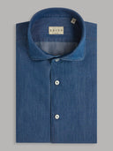 Shirt man xacus solid colour canvas blue jeans_1