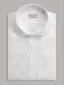Shirt man xacus solid colour linen white_1