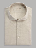 Shirt man xacus solid colour linen beige_1