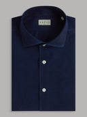 Shirt man xacus solid colour muslin dark blue_1