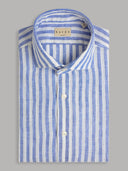 Shirt man xacus stripe linen blue_1