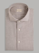 Shirt man xacus solid colour twill beige_1