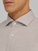 Shirt man xacus solid colour twill beige_2