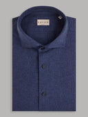 Shirt man xacus solid colour twill navy blue_1