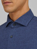 Shirt man xacus solid colour twill navy blue_2