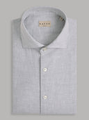 Shirt man xacus solid colour twill grey melange_1