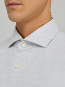 Shirt man xacus solid colour twill grey melange_2