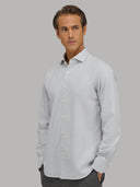 Shirt man xacus solid colour twill grey melange_3