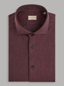 Shirt man xacus solid colour twill dark red_1