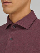 Shirt man xacus solid colour twill dark red_2