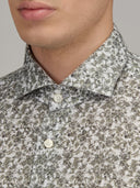 Shirt man xacus pattern linen army green_2