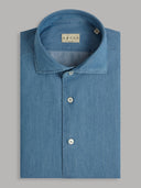 Shirt man xacus solid colour canvas blue jeans_1