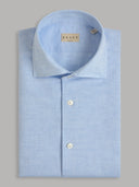 Shirt man xacus solid colour linen light blue_1