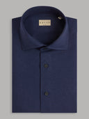 Shirt man xacus solid colour linen dark blue_1
